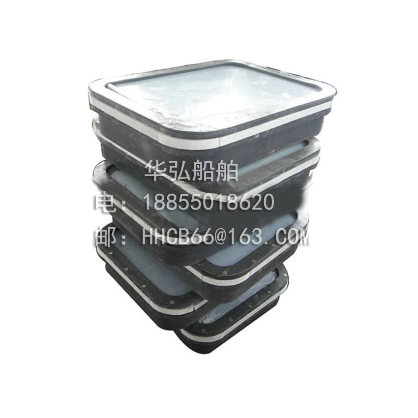 Welded fire-resistant rectangular window